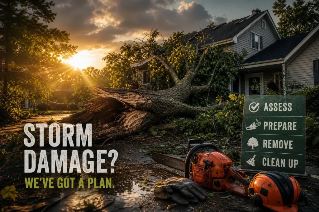 Storm-damaged tree removal: your step-by-step guide