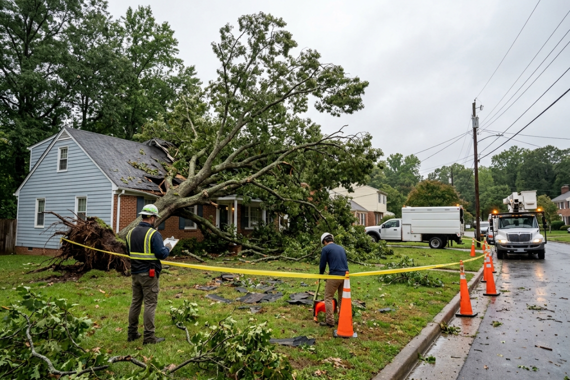 Fallen Tree Removal in Richmond, VA: What Homeowners Should Do First