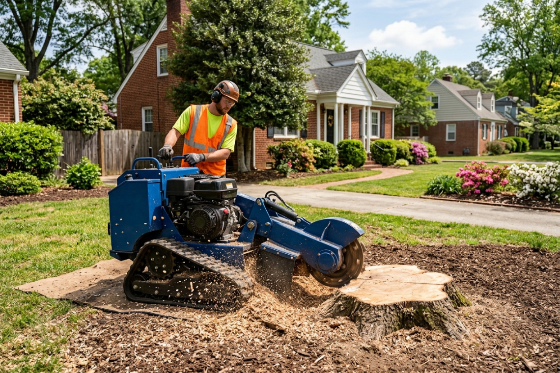 Why Choose Stump Grinding in Richmond VA After Tree Removal?